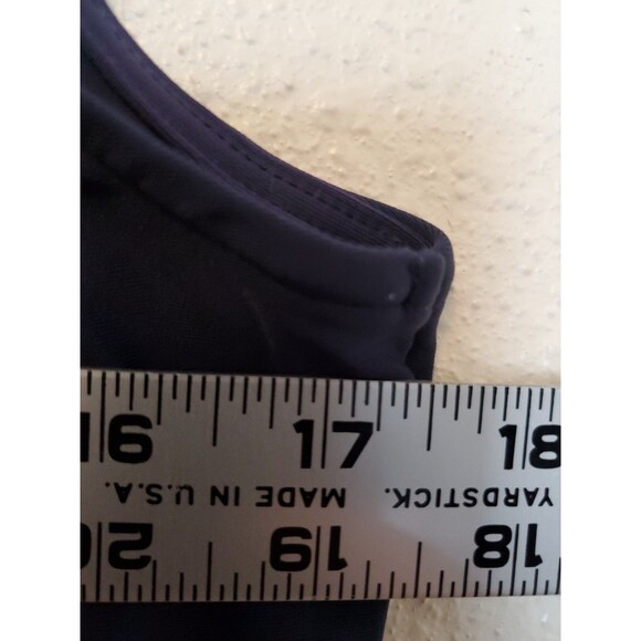 Movetes Sleeveless Top Mock Neck Zip On The Neck Size XS Navy Blue - Picture 8 of 12